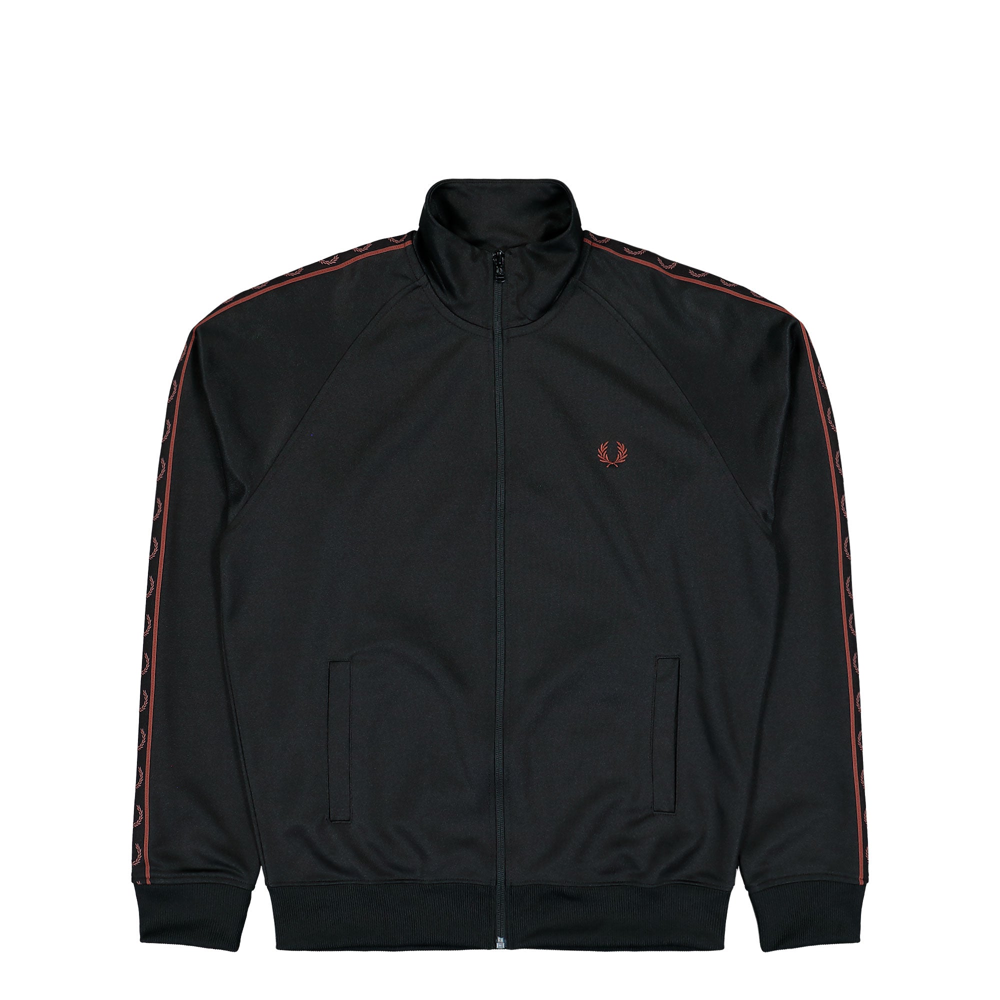 Fred Perry Contrast Tape Track Jacket Black Jacket J5557-220 | Overkill

