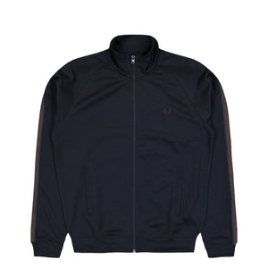 Fred Perry Contrast Tape Track Jacket Navy / Burnt Tobacco Track Jacket J5557-40A | Overkill
