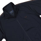 Fred Perry Contrast Tape Track Jacket Navy / Burnt Tobacco Track Jacket J5557-40A Detailfoto | Overkill

