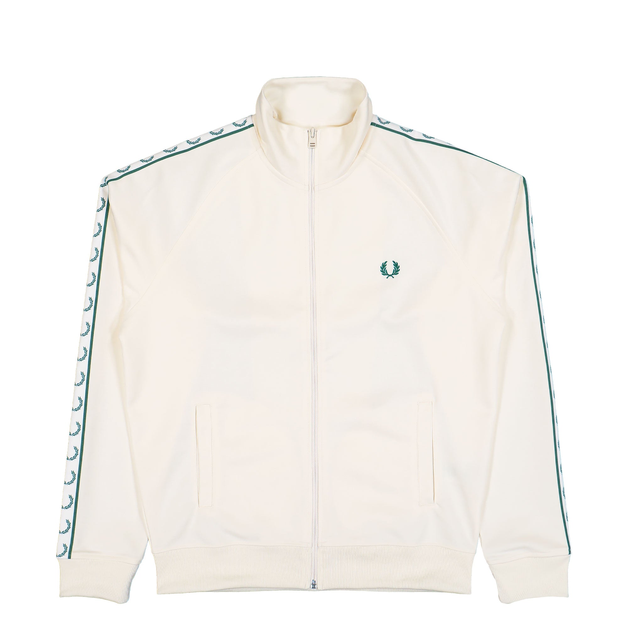 Fred Perry Contrast Tape Track Jacket Ecru Track Jackets J5557-560 | Overkill
