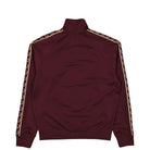 Fred Perry Contrast Tape Track Jacket Oxblood / Champagne Track Jackets J5557-69A Close-up | Overkill
