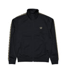 Fred Perry Contrast Tape Track Jacket Black / Champagne Track Jackets J5557-90A | Overkill
