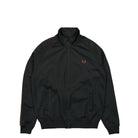 Fred Perry Contrast Tape Track Jacket Black / Whiskey Brown Track Jackets J5557-U35 | Overkill