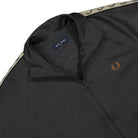 Fred Perry Contrast Tape Track Jacket Anchor Grey / Black Track Jackets Close-up | Overkill