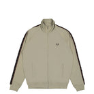 Fred Perry Contrast Tape Track Jacket Warm Grey / Brick Track Jackets J5557-U84 | Overkill