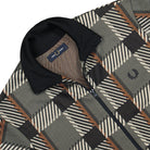 Fred Perry Glitch Tartan Track Jacket Field Green Track Jackets Close-up | Overkill