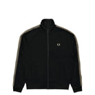 Fred Perry Crochet Taped Track Jacket Black Track Jackets J7828-102 | Overkill