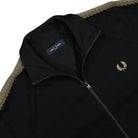 Fred Perry Crochet Taped Track Jacket Black Track Jackets Close-up | Overkill