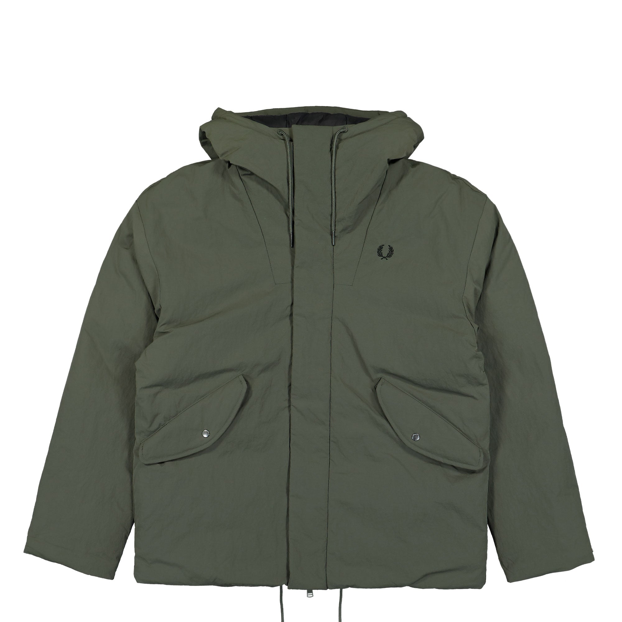 Fred Perry Zip Through Padded Jacket Field Green Jackets J8512-638 | Overkill