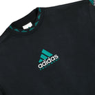 adidas Equipment Washed Crew Neck Sweatshirt Black Sweatshirts Close-up | Overkill