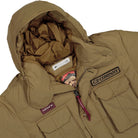 adidas SPZL Puffer Jacket Preloved Bronze Puffer Jackets Close-up | Overkill