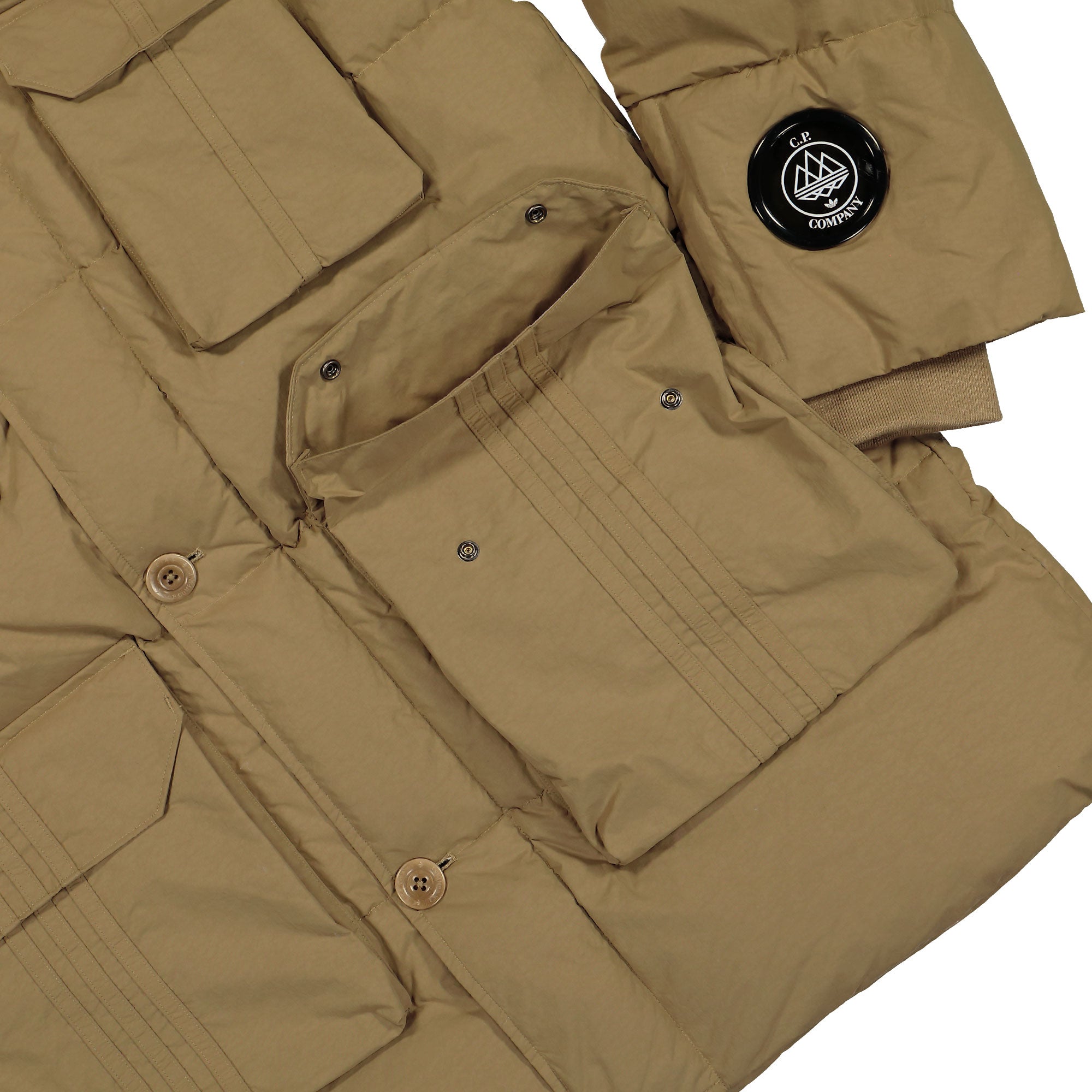 adidas SPZL Puffer Jacket Preloved Bronze Puffer Jackets Detail view 1 | Overkill