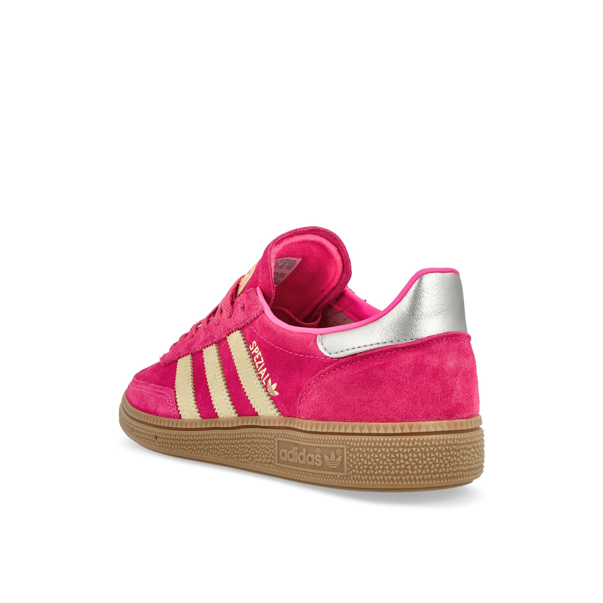 adidas Handball Spezial W Lucid Pink / Almost Yellow / Silver Metallic Low Top Sneakers  Material | Overkill