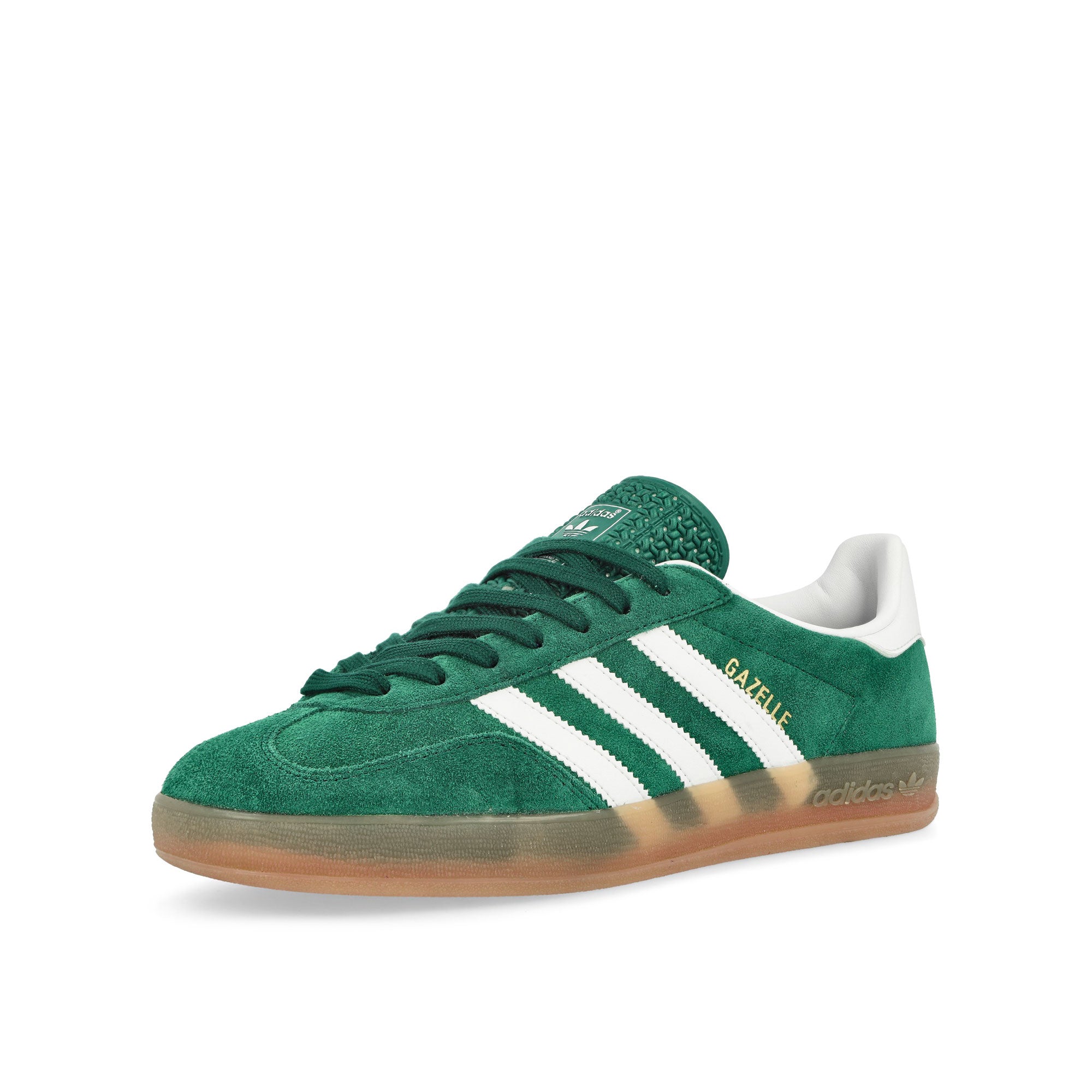 adidas Gazelle Indoor Collegiate Green / Footwear White / Gum 2 Low Top Sneakers  Close Up | Overkill