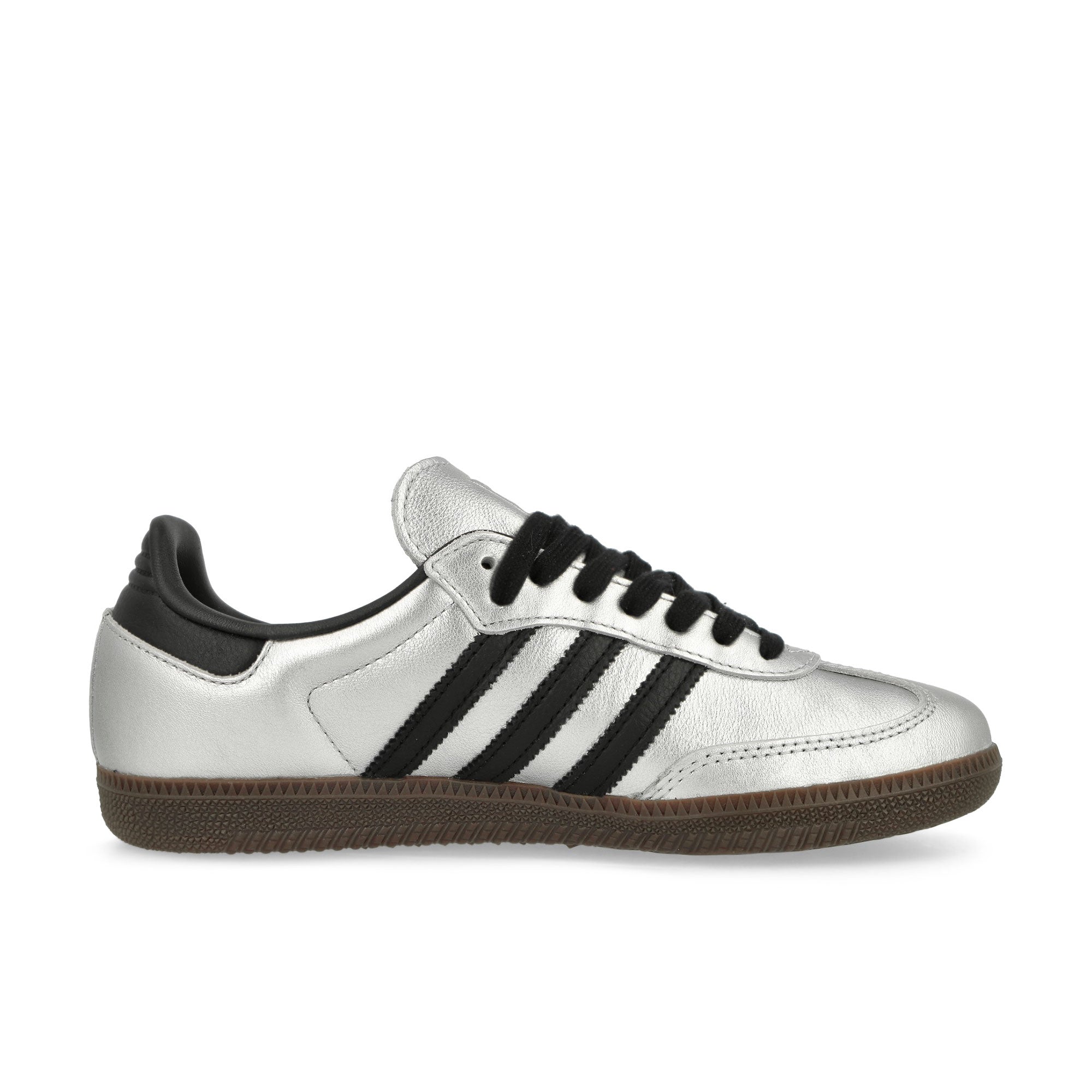 adidas Samba OG W Silver Metallic / Core Black / Gum 5 Low Top Sneakers  Silhouette | Overkill