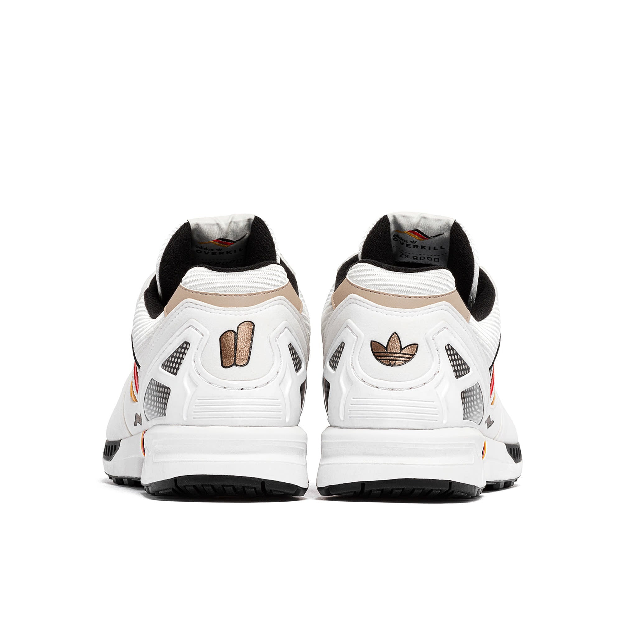 adidas Overkill x adidas ZX 8000 "Heimspiel" Core Black / Active Red / Bold Gold Low Top Sneakers  Material | Overkill