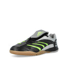 adidas Predator Sala Core Black / Signal Green / Silver Metallic Low Top Sneakers JQ3917 Close-up | Overkill
