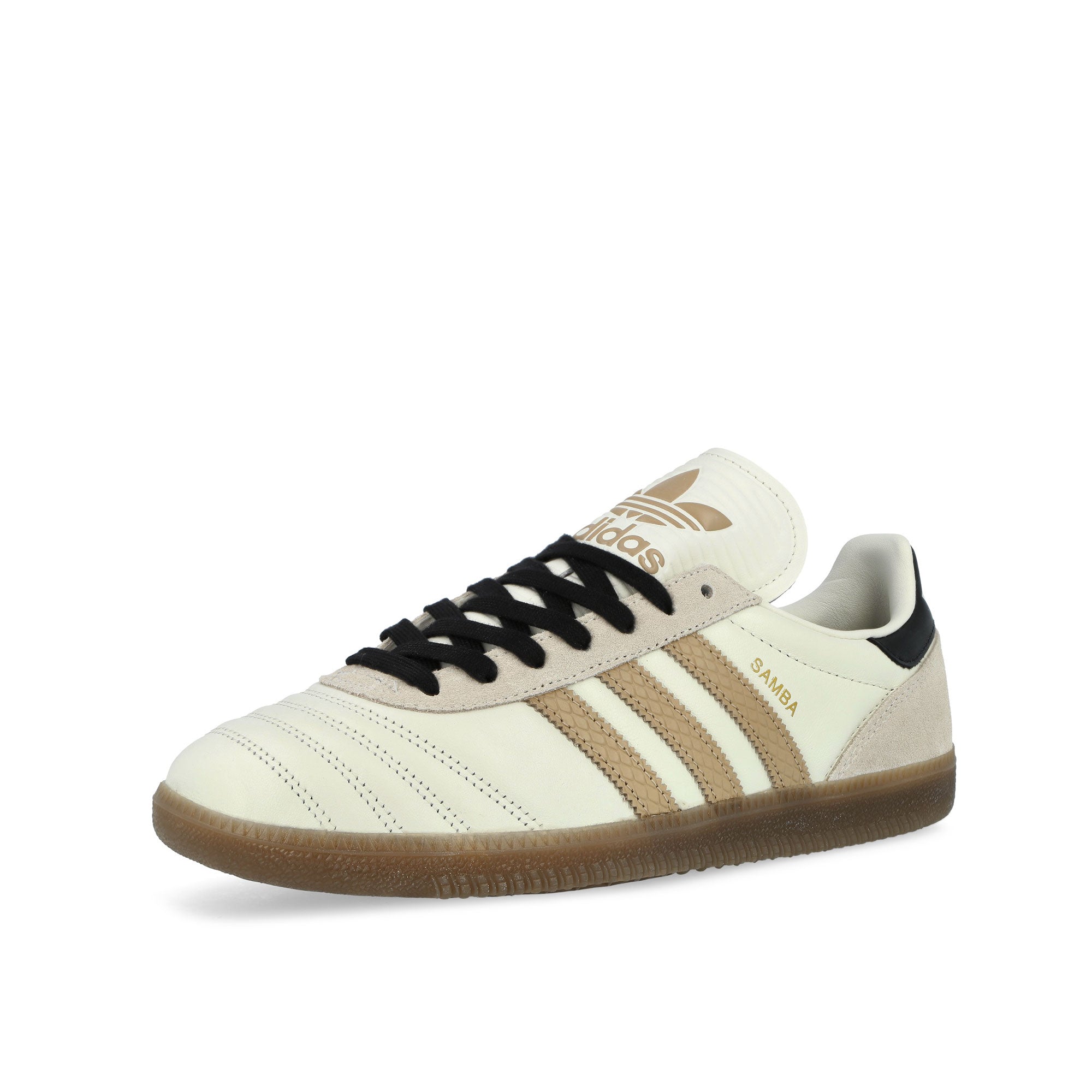 adidas Samba JP Off White / Magic Beige / Core Black Low Top Sneakers JQ7824 Close-up | Overkill