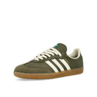 adidas Samba OG Medium Dark Khaki / Off White / Gum 4 Sneaker JR0890 Close-up | Overkill
