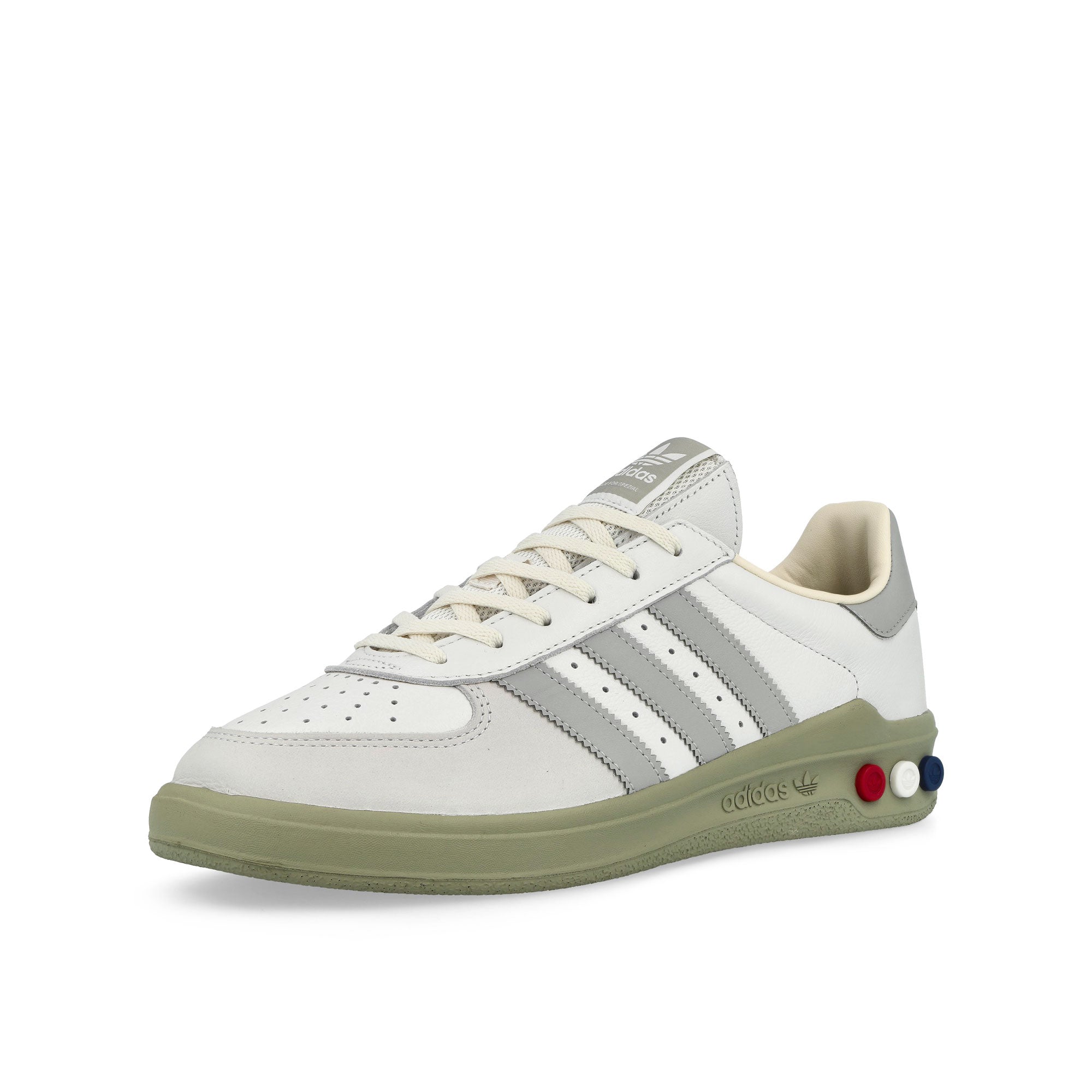 adidas GS II SPZL Crystal White / Stone / Grey One Sneaker JR1554 Close-up | Overkill
