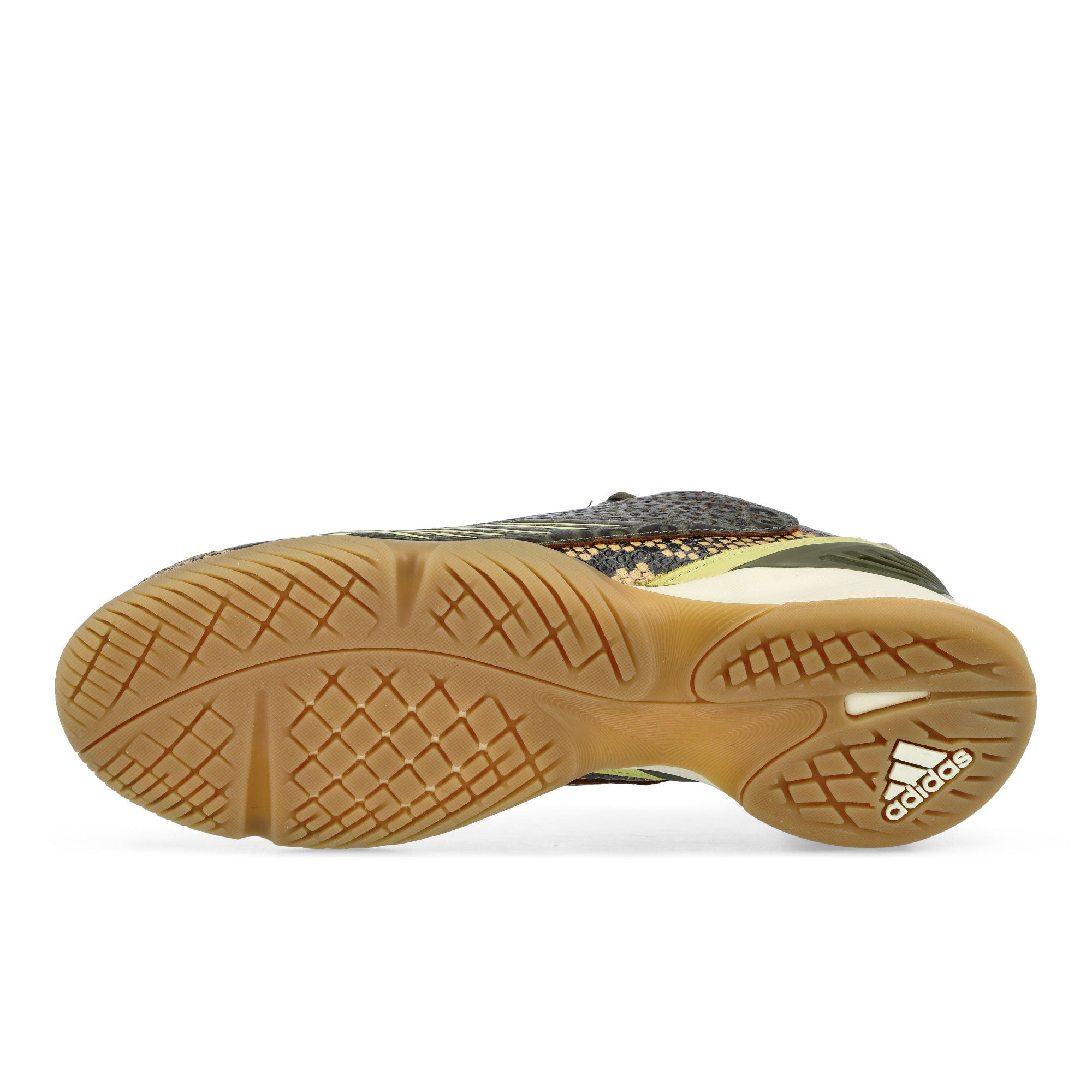 adidas F50.7 Sala C5 Consortium Powder Yellow / St Fade Ocean / Dark Cargo Low Top Sneakers JR2201 Detail View 1 | Overkill
