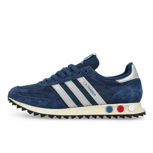 adidas LA Trainer OG Dark Blue / Silver Metallic / Off White Low Top Sneakers JR7171 | Overkill
