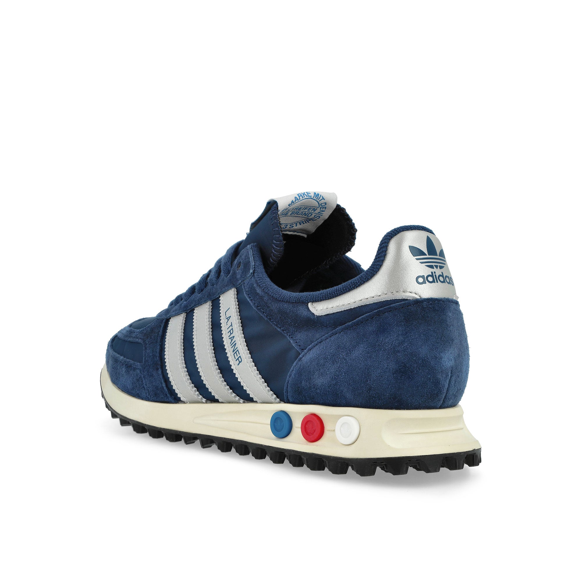 adidas LA Trainer OG Dark Blue / Silver Metallic / Off White Low Top Sneakers JR7171 Material | Overkill
