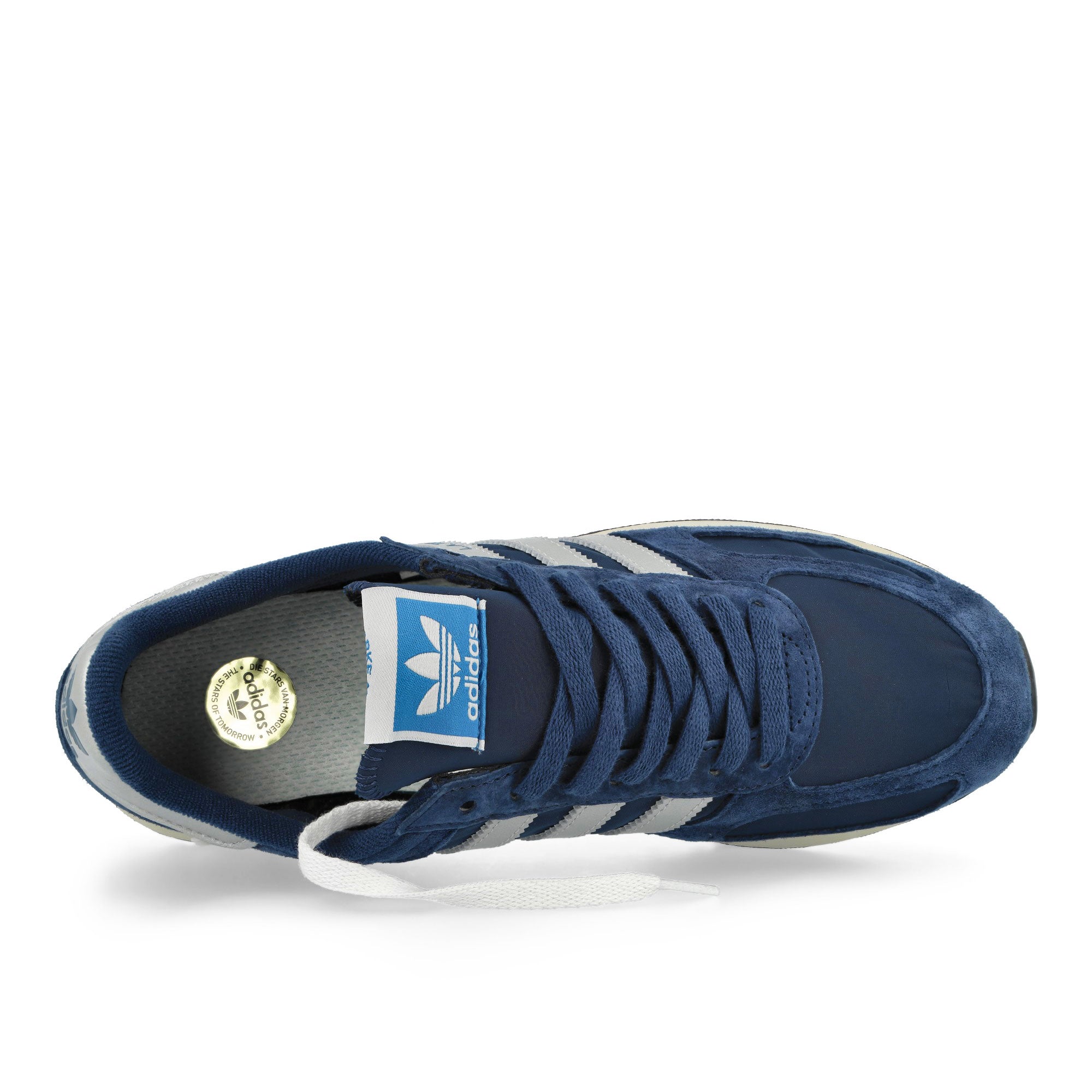 adidas LA Trainer OG Dark Blue / Silver Metallic / Off White Low Top Sneakers JR7171 Detailfoto | Overkill
