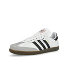 adidas BAPE x adidas Samba Footwear White / Core Black / Gum 5 Low Top Sneakers JR9245 Close-up | Overkill
