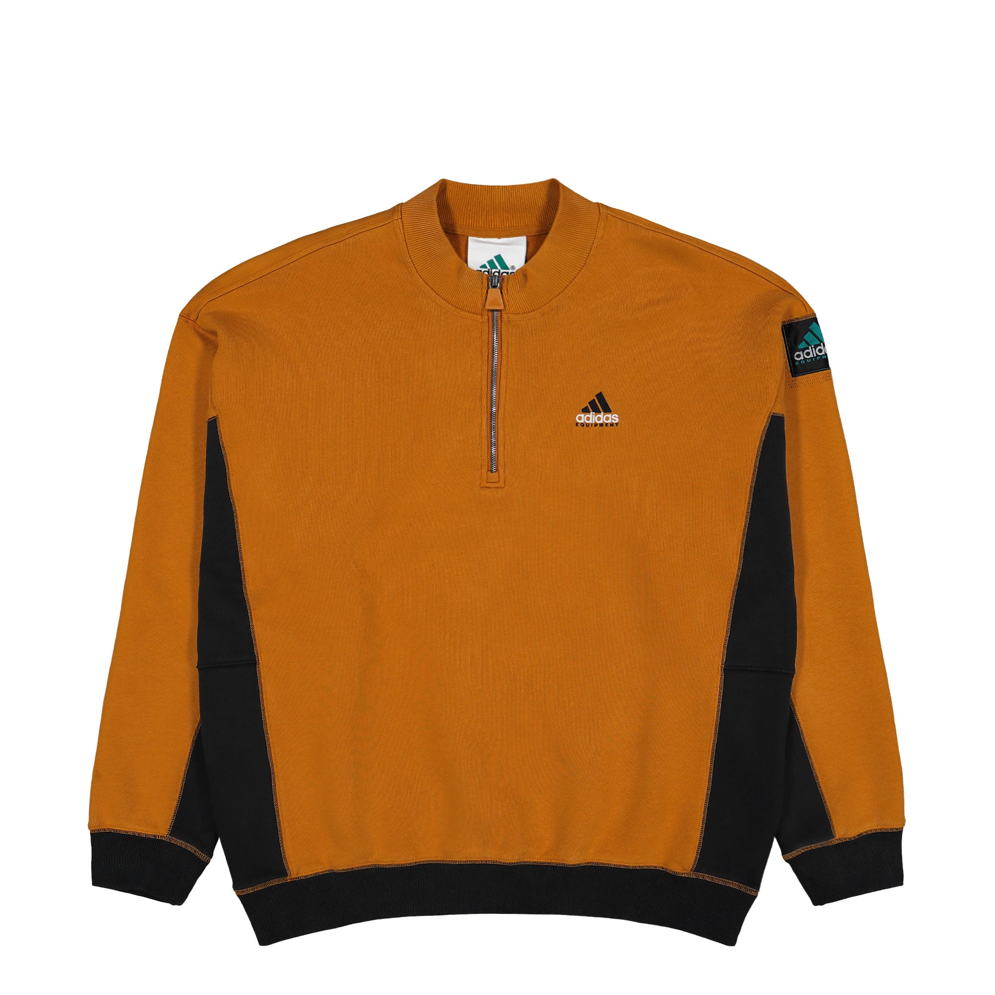 adidas Equipment Half Zip Sweater Craft Ochre / Black Sweatshirts JX1466 | Overkill