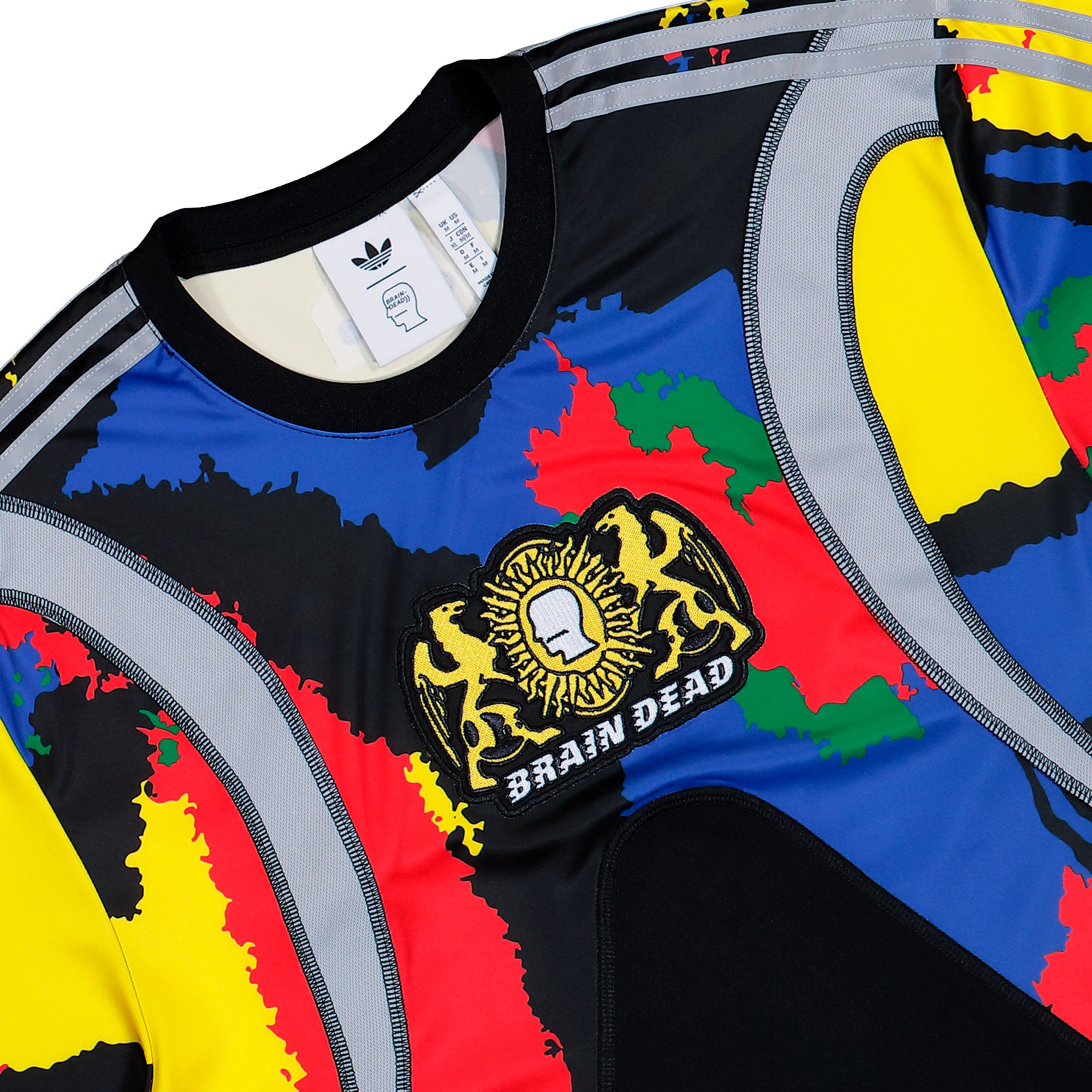 Brain Dead x adidas LS Jersey Black / EQT Yellow Longsleeve JY7958 Detail View 1 | Overkill
