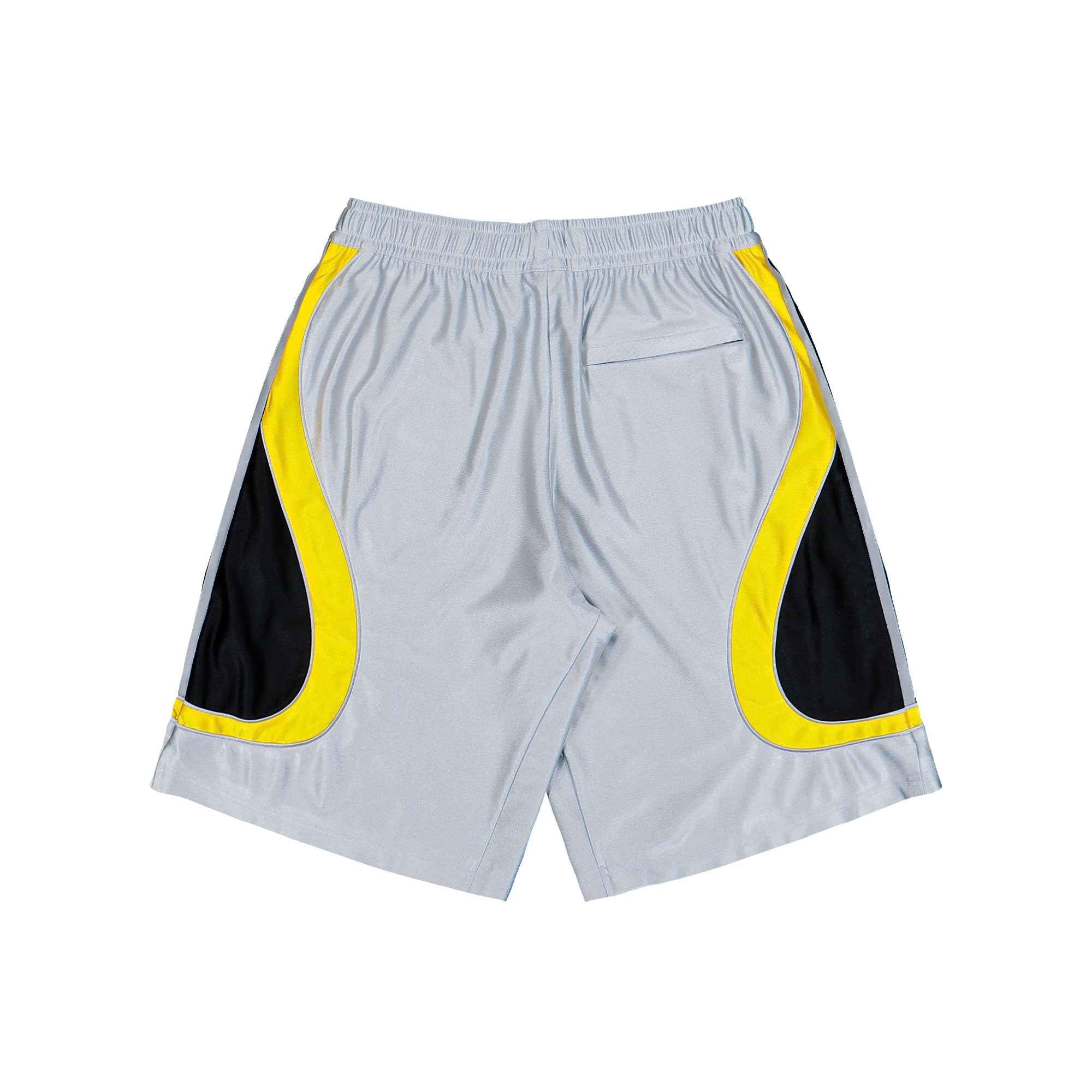 Brain Dead x adidas FB Short Silver Metallic Shorts JY7962 Close-up | Overkill
