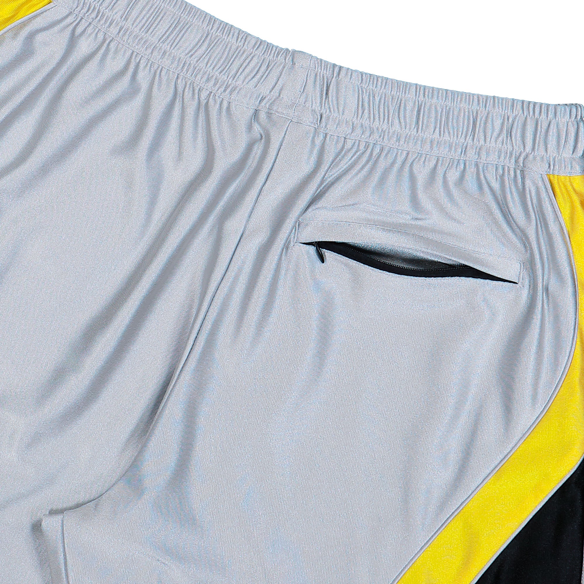 Brain Dead x adidas FB Short Silver Metallic Shorts JY7962 Detail View 3 | Overkill
