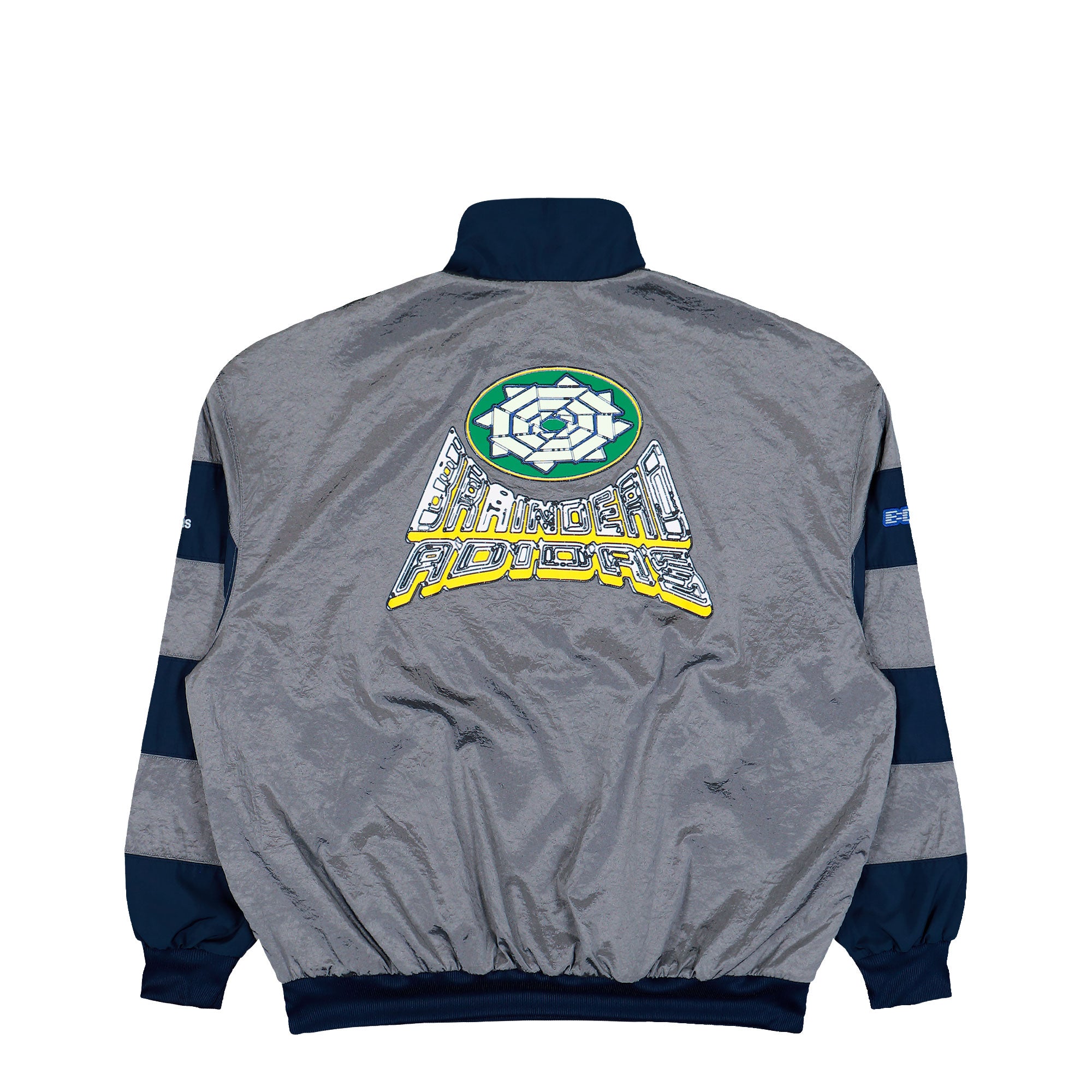 Brain Dead x adidas Track Top Collegiate Navy Track Top JZ1055 Close-up | Overkill
