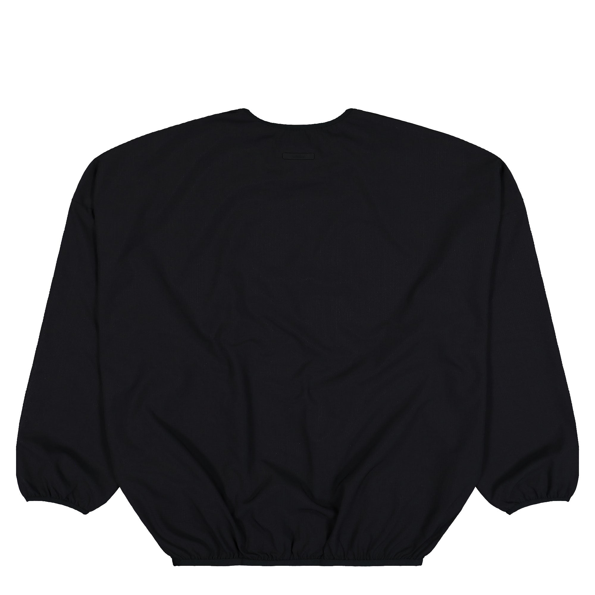 Fear of God Athletics x adidas Crew Black Sweatshirt JZ7376 Close-up | Overkill
