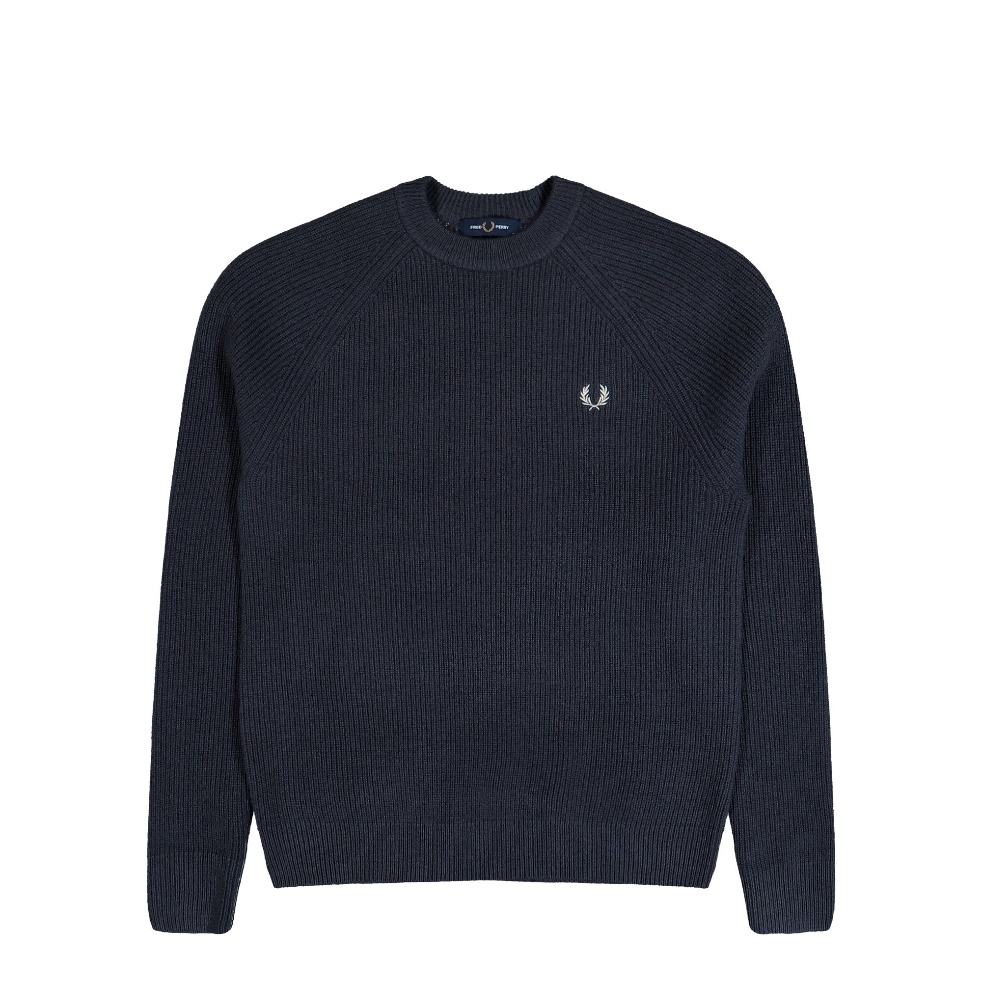 Fred Perry Lambswool Raglan Jumper Anchor Grey Sweatshirts K1548-297 | Overkill
