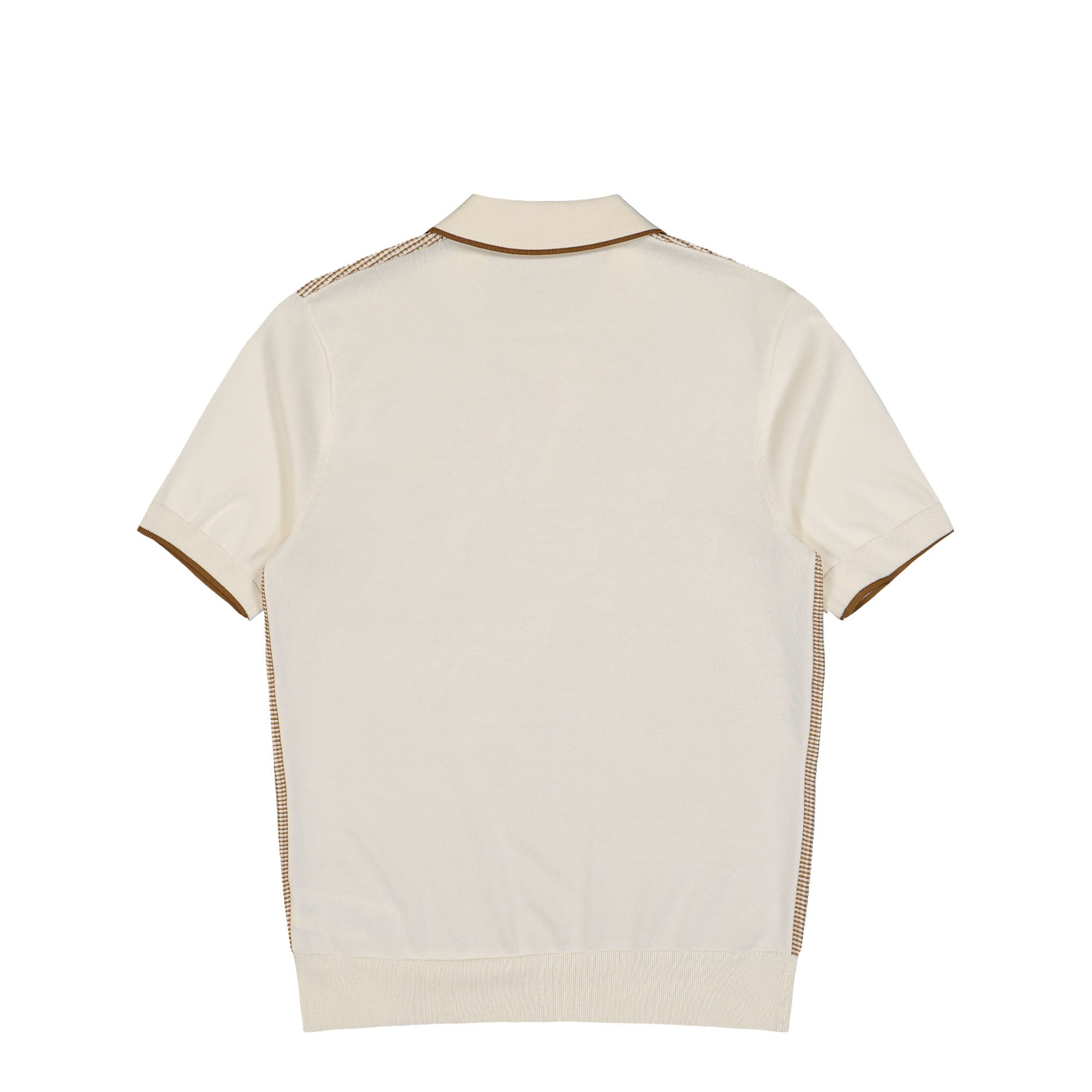 Fred Perry Tonic Waffle Knitted Shirt Ecru Polo Shirt K2307-560 Close-up | Overkill
