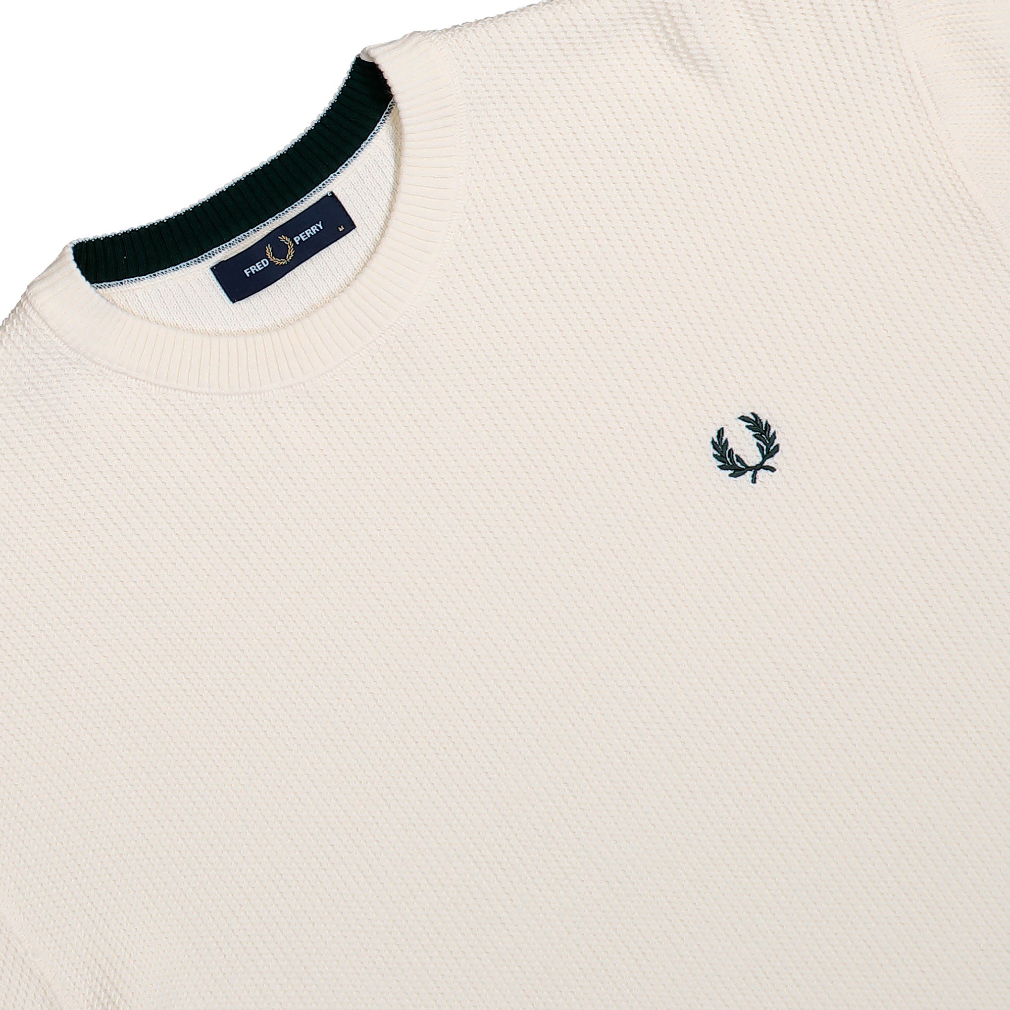 Fred Perry Textured Jumper Ecru Sweatshirt K2318-560 Detailfoto | Overkill
