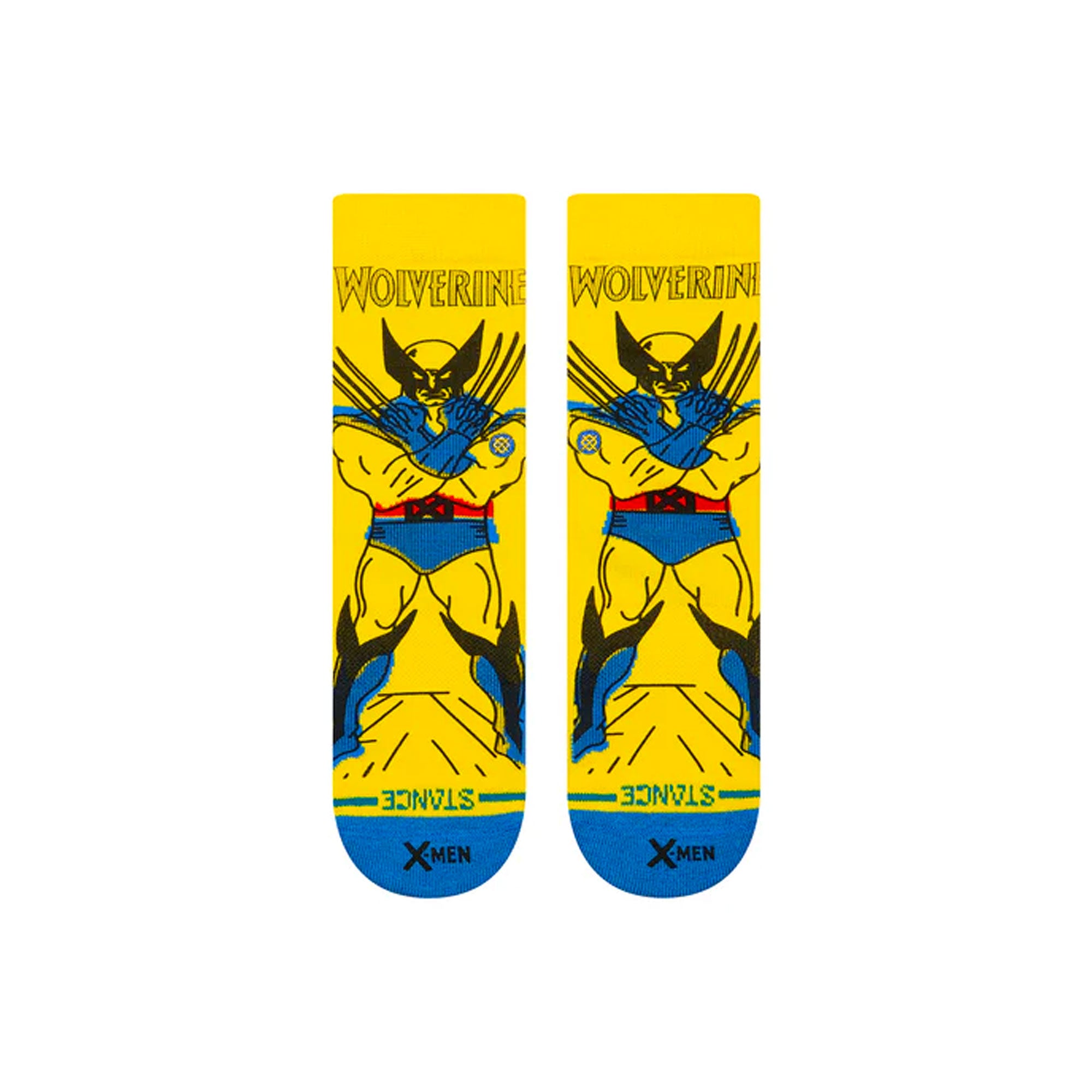 Stance Kids Wolverine Crew Socks Yellow Socks K555C25WOL-YEL Close-up | Overkill
