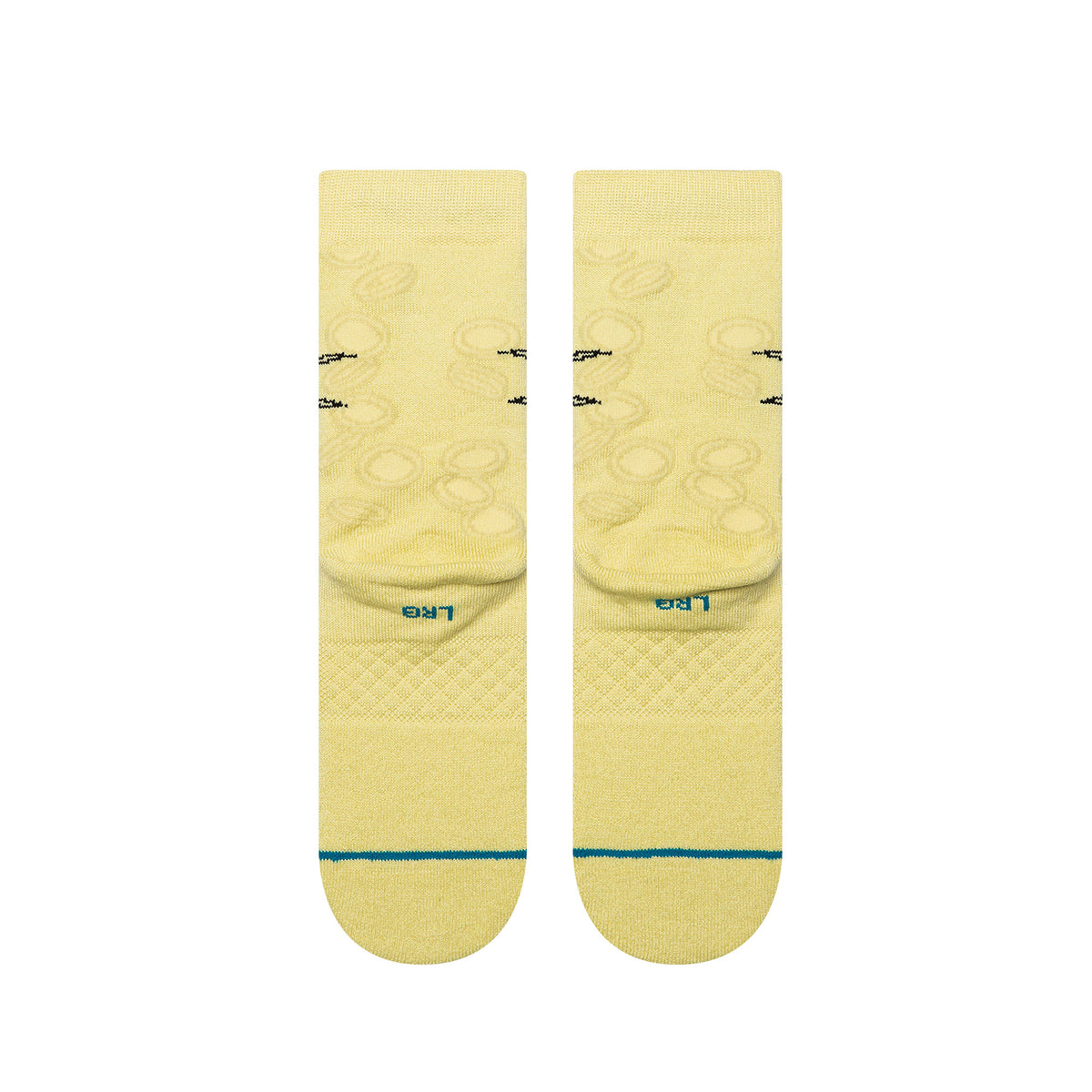 Stance Kids Meowth Coins Crew Socks Gold Socks K555D26MEO-GLD Close-up | Overkill
