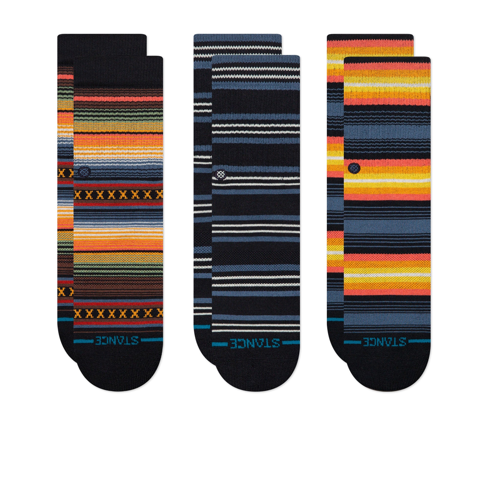 Stance Kids Serape 3 Pack Socks Multi Socks K556D25KID-BLK | Overkill