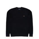 Fred Perry Waffle Stitch Jumper Black Sweatshirt K6507-102 | Overkill