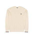 Fred Perry Waffle Stitch Jumper Ecru Sweatshirt K6507-170 | Overkill
