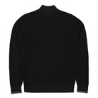 Fred Perry Waffle Stitch Half Zip Jumper Black Sweatshirts Material | Overkill
