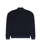 Fred Perry Waffle Stitch Half Zip Jumper Dark Airforce Sweatshirts K8557-738 Close-up | Overkill