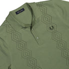 Fred Perry Pointelle Knitted Shirt Olive Mint Polo Shirts Detail view 1 | Overkill