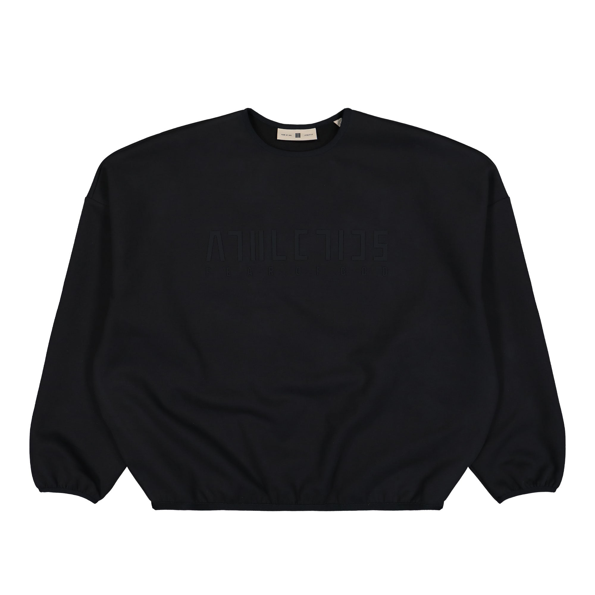 Fear of God Athletics x adidas Crew Black Sweatshirt KA4567 | Overkill

