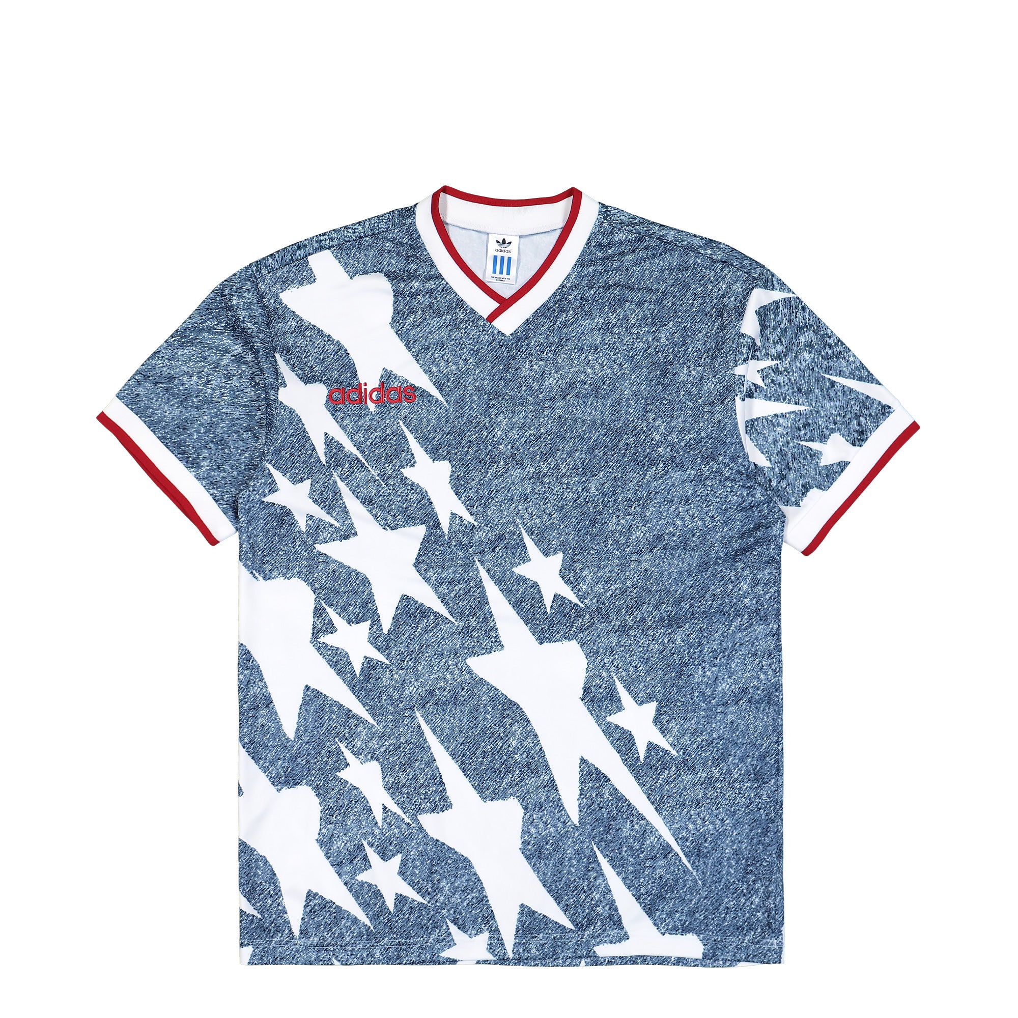 adidas  Denim Graphic Jersey White / Dark Blue T-Shirts KB2726 | Overkill
