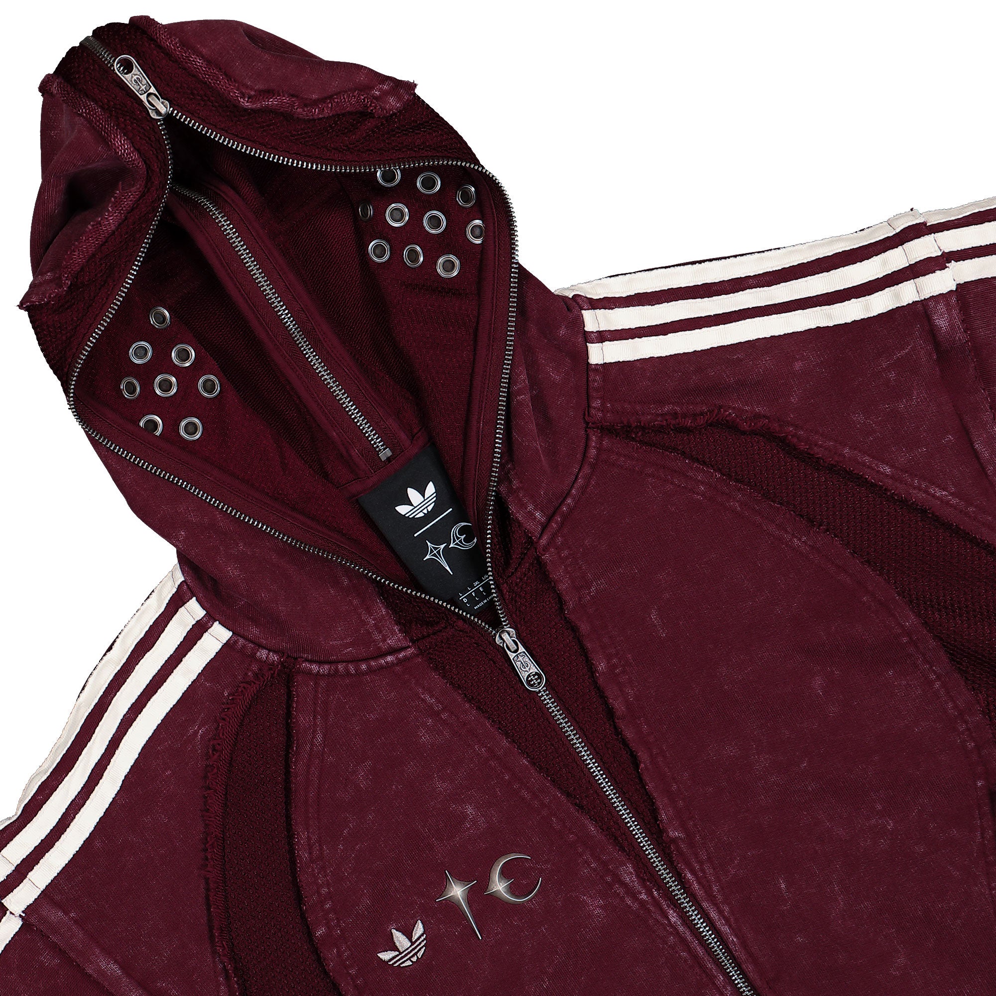 Thug Club x adidas TC TG Sweat Jacket HD Maroon Track Jackets KC2210 Detailfoto | Overkill