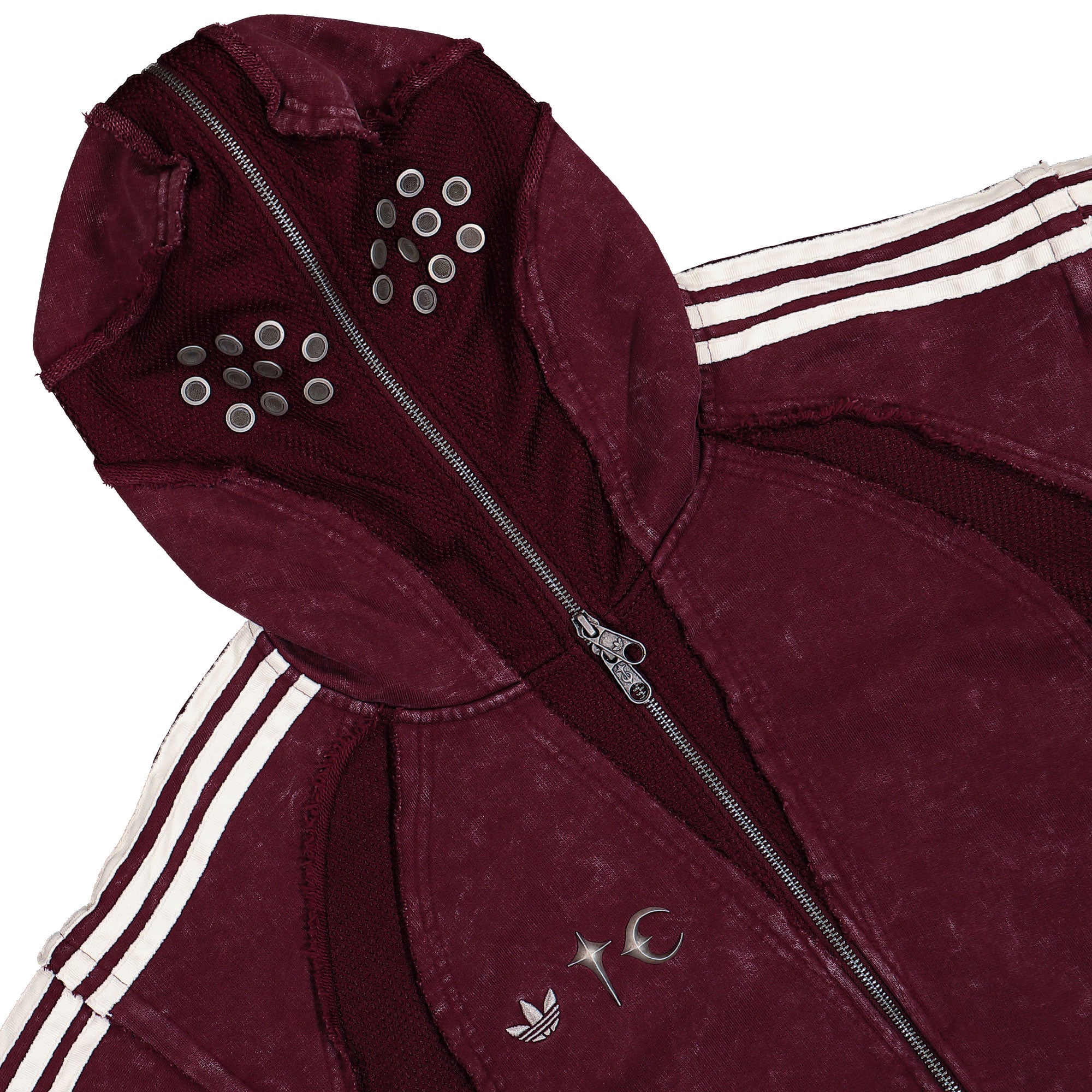 Thug Club x adidas TC TG Sweat Jacket HD Maroon Track Jackets KC2210 Detail View 1 | Overkill